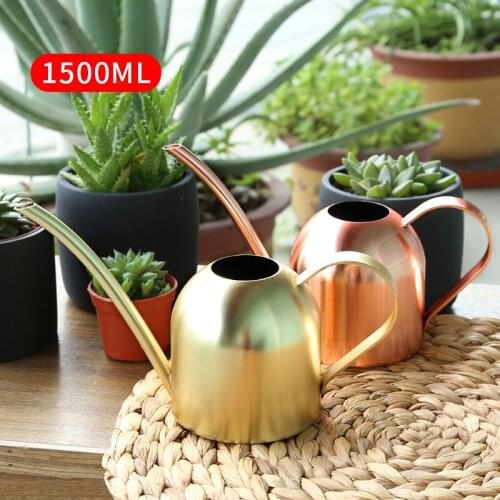 Stainless steel watering pot household watering pot potted green plant watering pot long mouth garden watering pot watering pot