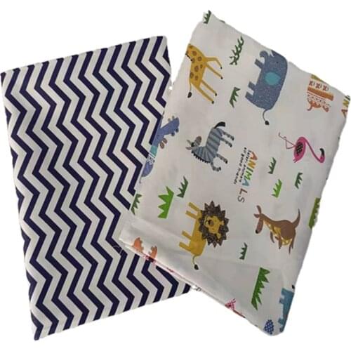 Animal Printed Cotton Twill Fabric by half meter for DIY Sewing Bed Sheet Cotton Patchwork making Cloth