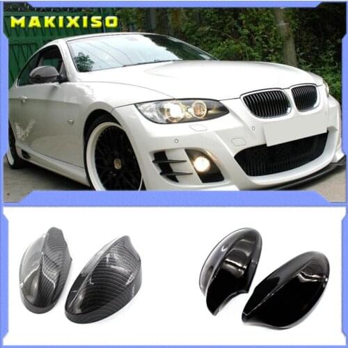 For BMW 1 3 Series E81 E82 E87 E88 E90 E91 E92 E93 Carbon Fiber Rearview Mirror Cover Caps Car Accessories