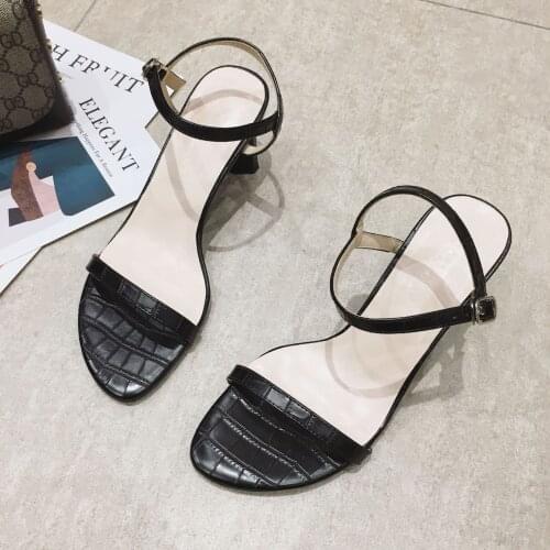 Mazefeng 2021 Female Sandals Sexy Summer Slippers Ladies High Heels Square Open Toe Slides Party Shoes Women Sandals for Women