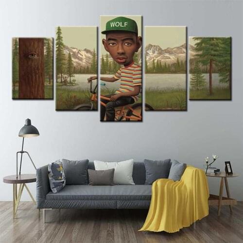 Wall Pictures Set Taler Figure Painting Decoration for Room Canvas Picture 5 Panel Posters and Prints for Living Room Frameless