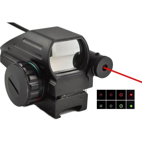 Hunting Reflex Red Green Dot Sight Scope with Red Laser Sight for Riflescope