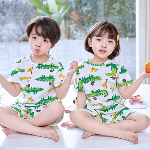 Toddler Pajamas Baby Clothes Set Summer Newborn Boys Girls Clothes 2PCS Baby Character Pajamas Unisex Kids Clothing Sets