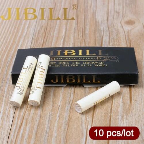 RU- JIBILL 10 Pcs/lot Tobacco Pipe Filters 9mm Smoking Pipe Activated Carbon Filter Smoking Accessories