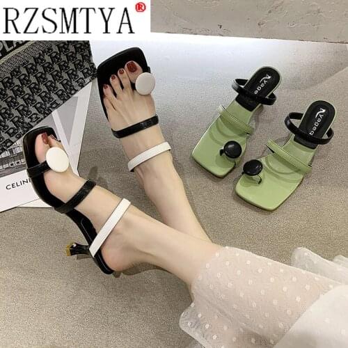 Summer Retro Women Roman Sandals Sexy Open Toe Square Head Fashion Mid Heel Women Gladiator Sandals Elegant Gigh Heels Mujer