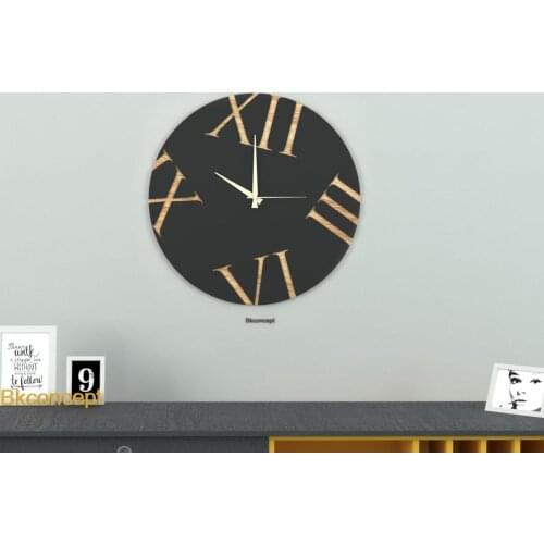 Decoration Living Room Wall Decor Home Living Room Decoration Roman Numeral Helsinki Wall Clock Light Oak Black