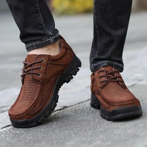 Flops zomer mannen hombre mesh big mens male breathable leather 2020 for flip summer massage comfort zapato para de beach shoe