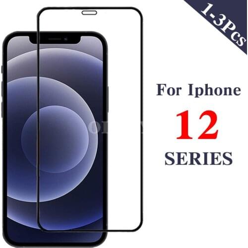 1-3Pcs Iphone12 Pro Glass Screenprotector For Iphone 12 Pro Max 12pro 12mini Case Screen Protector For iPhone SE 2020 Verre Film