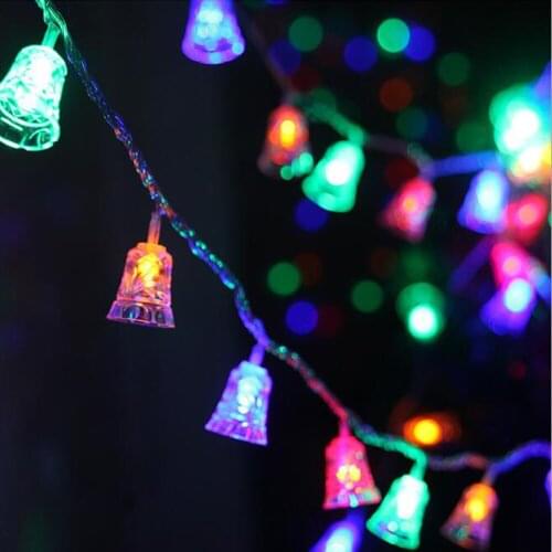 1.5M 10 LED Christmas bell Fairy String Xmas Merry Christmas Lights Party