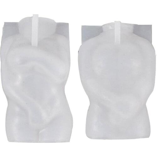 1PC 3D Art Body Candle Mold Scented Soap Mold Silicone Crystal Resin Molds Candle Making Wax Mould Desk Ornament