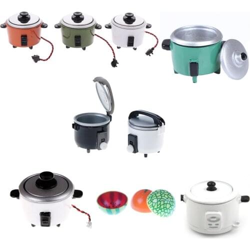 New DIY Miniature Rice Cooker Kitchen Accessories Decoration Craft For 1:12 Dollhouse Accessory Kids Toys