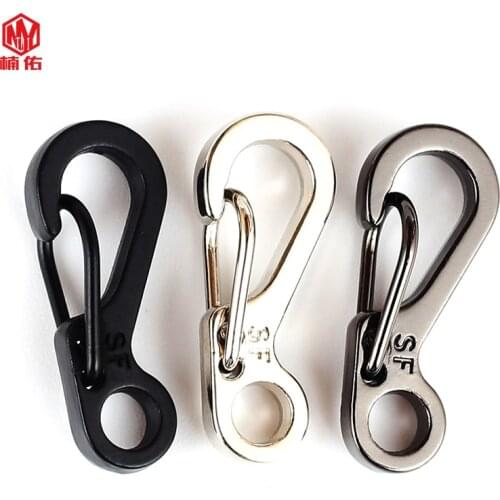 10PCS 6SF Multi-Metal Carabiner Retaining Clip Style Spring Keychain Stainless Steel