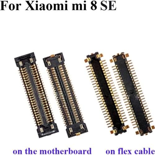 2pcs For Xiaomi mi 8 SE mi8 SE LCD display screen FPC connector For Xiao mi mi 8se mi8se logic on motherboard mainboard