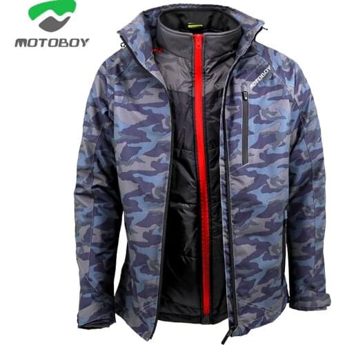 2018 MOTOBOY waterproof keep warm Motorcycle men Jacket, Motorbike motorbiker reflective coat with fallproof CE Protector
