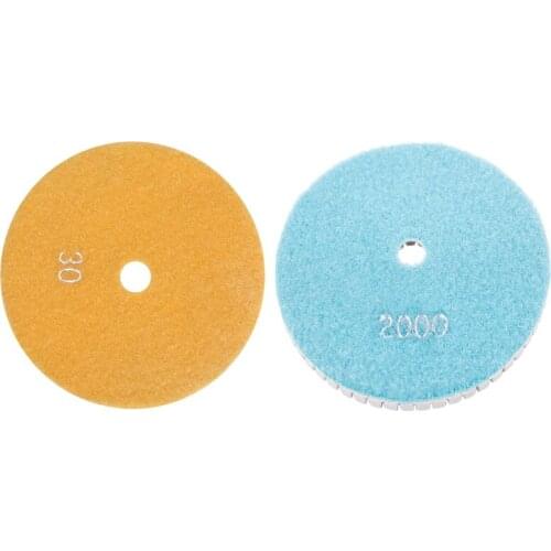 2X 5 Inch 125Mm Wet Diamond Polishing Pads Marble Granite Grits 30 & 2000 Promotion