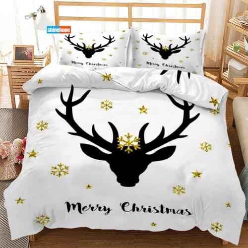 3 Pcs Luxury Duvet Cover Set Christmas Decoration Bedding Sets Comforter Duvet Cover Pillowcase Home Textiles