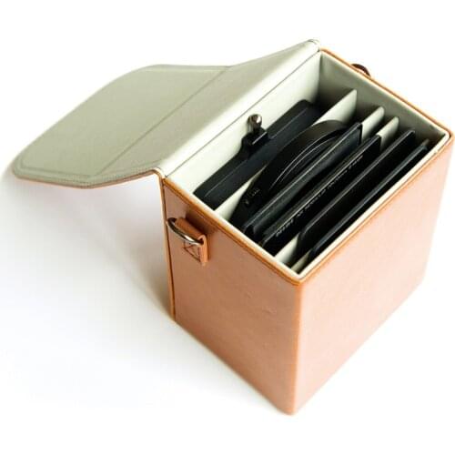 6 pockets pu square lens Filter hard storage box Pouch Case bag for nd Square Filters 70*80mm 70*100mm 6 Slots