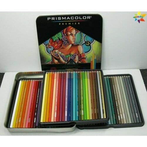 USA Original Prismacolor Premier 72 Colored Pencils in Tin Art Pencils Set Brilliant Colors Sanford Artist Drawing Pencils