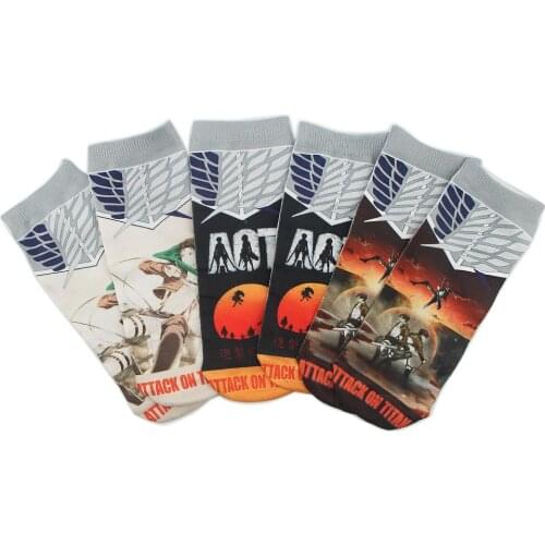 Anime Short Socks Attack on Titan Cotton Ankle Socks Unisex Adult Short Sock Gift