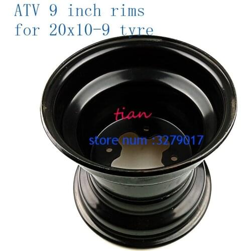 Free Shipping Size 9 inchwheel hub ATV accessories 20X10-9 inch iron wheel rim for cross country motorcycle Go-kart ATV
