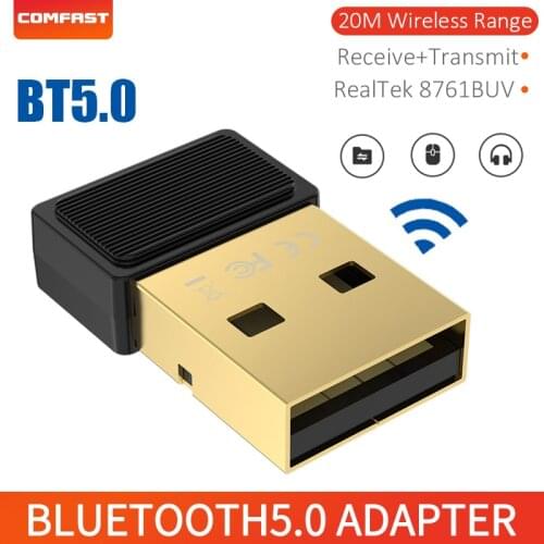 USB Bluetooth-compatible Mini 2.4GHz BT 5.0 Wireless Dongle Adapter for PC Laptop Mouse Music Audio Receiver Transmitter