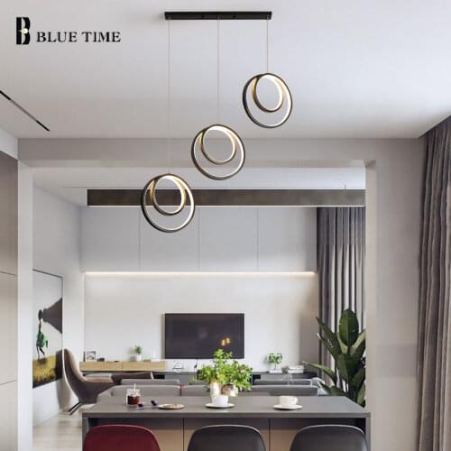 Black LED Pendant Light Indoor Decoration Pendant Lamp for Dining Room kitchen Living Room Bedroom Modern Home Lighting Fixtures