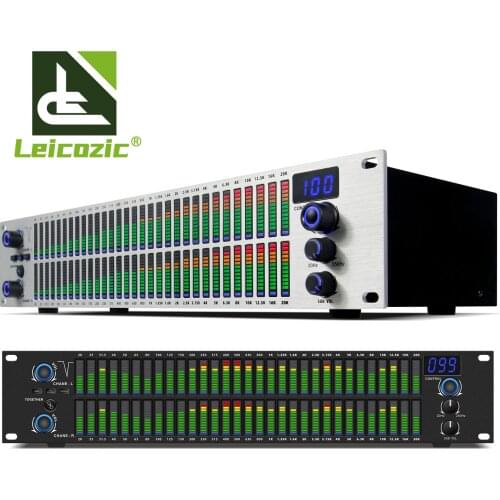 Leicozic Audio Equalizer Digital 2-Channel 2U LED Spectrum DSP Equalizador Profissional EQ312 Recording Studio Equipment