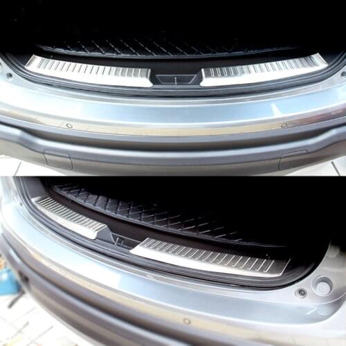 For Mazda CX-5 CX5 2012-2015 Stainless Steel Car Rearguards Rear Bumper Sill Plate Cover Trim Car styling Accessory 2pcs