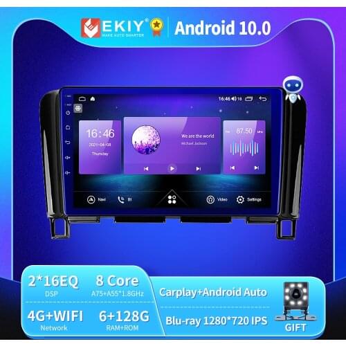 EKIY 6+128G Autoradio Android 10 For Nissan Serena 4 C26 2010-2016 Car Radio Multimedia Blu-ray IPS/QLED Navigation GPS no 2 din