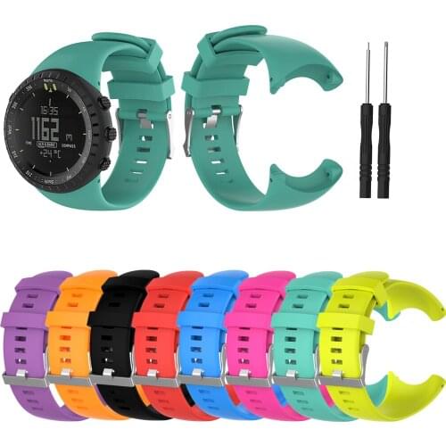 Essidi Premium Silicone Watch Strap Replacement For Suunto CORE ALL BLACK Wristband Band Correa For Suunto CORE ALL BLACK