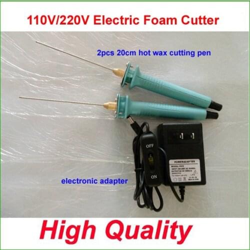 Hot Knife Styrofoam Cutter 2Pcs 20CM Pen CUTS FOAM KT Board WAX Cutting Machine Electronic Voltage Transformer Adaptor Eu Plug