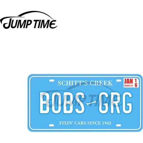 JumpTime 13 x 3cm For Bobs Garage License Plate Car Sticker Decal Vinyl Japan Waterproof Bumper Doors Windows Accessories