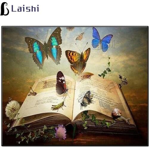 Full square round drill Fantasy book butterfly 3D diy diamond painting kits mosaic embroidery cross stitch picture home decor
