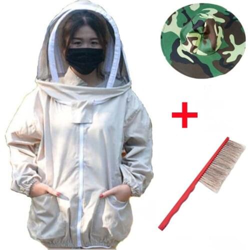 Set of Beekeeping Suit Jacket Veil Set anti-bee clothing New Fabric Beekeeper Clothing Apiculture Protective Anti mosquito