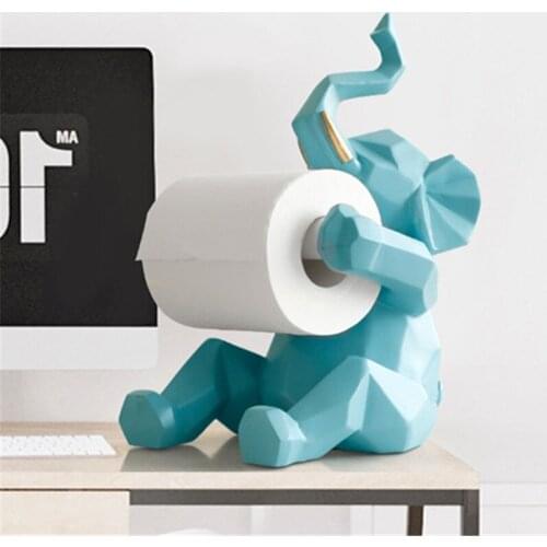 Wall Hanging Toilet Paper Holder Bathroom Accessories Cute Elephant Statue Modern Home Decor Cartoon Paper Roll tissue holder