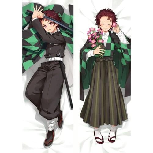 Wholesale Demon Slayer: Kimetsu no Yaiba Anime Body Dakimakura Pillow Case Bedding 2 Sides Printed Male Figure Cosplay Cover