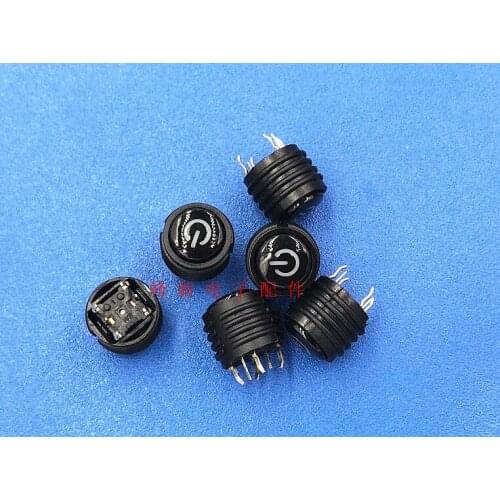 Original new 100% M17-01022451-H06 round with green light touch button switch with power button cap 6pin micro reset switch