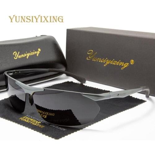 YUNSIYIXING Polarized Sunglasses Aluminum Magnesium Mens Sports Sun Glasses Driving Fishing Vintage Glasses 6518 gafas de sol
