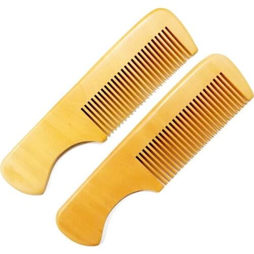 Long Handle Natural Peach Wood Comb 17CM Beard Comb Wholesale Hair Brush Comb Make Up Tool Can Carved Logo
