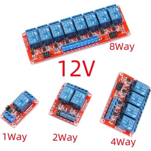 12V 1 2 4 8 Channel Relay Module With Optocoupler DC 12 V Relay Output Support High Low Level Trigger For Arduino 12 V Relay