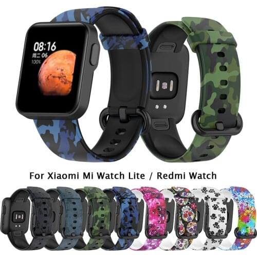 For Xiaomi Mi Watch Lite Strap Sport Silicone Printed Replacement Watch Band Bracelet for Redmi Watch Wrist Strap Correa