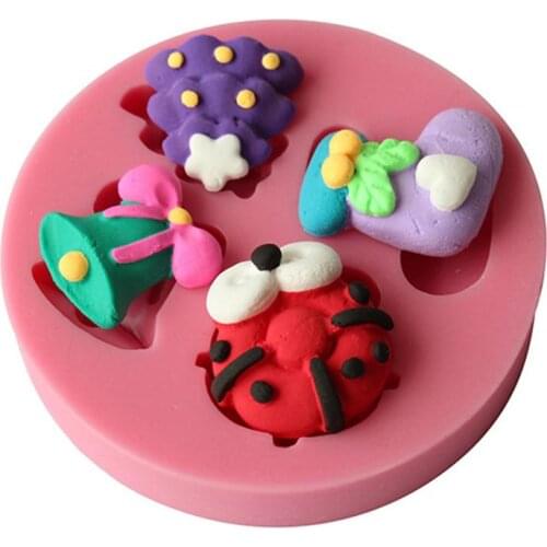 Christmas Fondant Mold,Resin Clay Chocolate Candy Silicone Cake Mould,Fondant Cake Decorating Tools D455