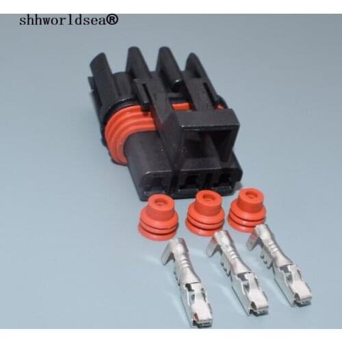 Shhworldsea 3 pin 2.8mm auto plastic housing cable plug wiring harness female connector 12040977 auto waterproof plug