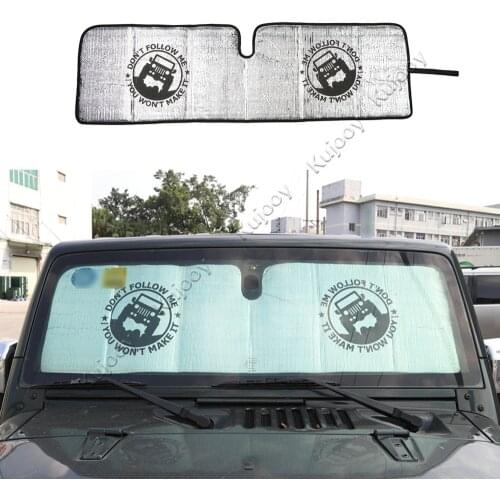 Front Windshield Sun Visor Cover Decoration Sheet Trim for Jeep Wrangler JK 2007-2017 Car Styling Accessories