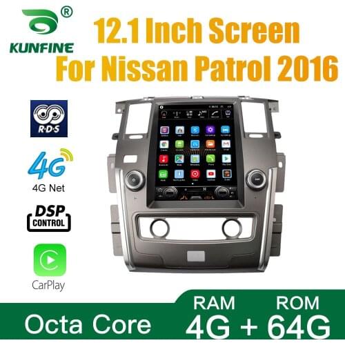 Tesla Screen Android 10.0 4GB RAM 64GM ROM Octa Core Car DVD GPS Player Deckless Car Stereo For Nissan Patrol 2016 Radio