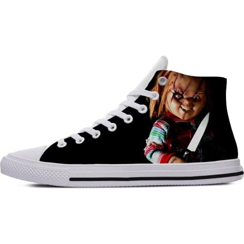 Chucky Childs Play 2 Vintage Movie Horror MenS Casual Shoes Lightweight Comfortable Canvas Shoes Breathable Leisure Plimsolls