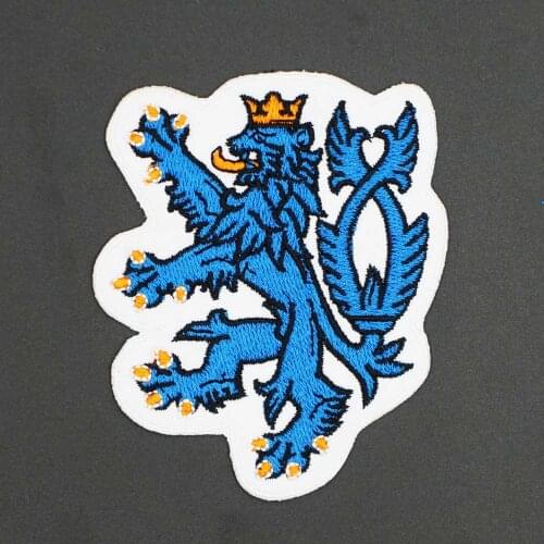 LION SKULL Embroidered punk biker Patches Clothes Stickers Apparel Accessories Badge