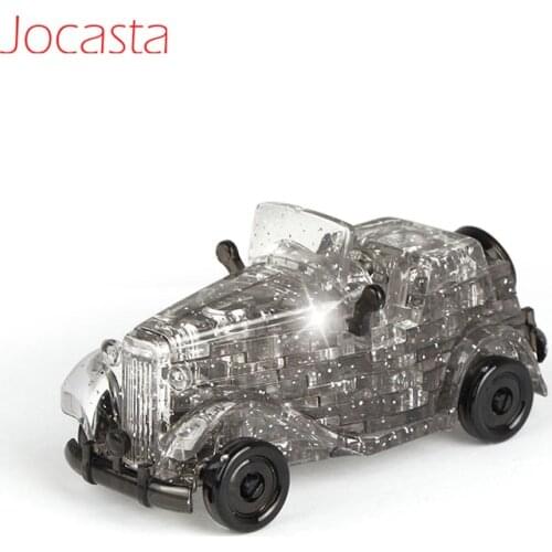 DIY Funny 3D Crystal Puzzles Classic Car Assembled Model Birthday Gifts Vehicles Puzzles Jigsaw Educational Toys for Children