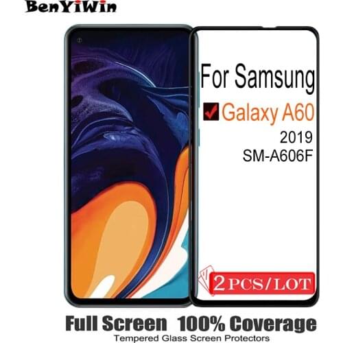 2PCS Original Full Cover Screen Protector Tempered Glass For Samsung Galaxy A60 9H On Protective Case Film For Galaxy A 60 Glass