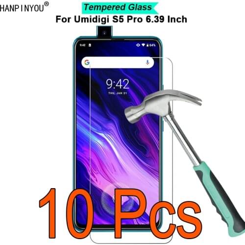 10 Pcs/Lot For Umidigi S5 Pro 6.39" 9H Hardness 2.5D Toughened Tempered Glass Film Screen Protector Guard